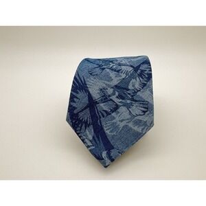 American Lifestyle Tie Patriotic Themed Necktie Eagle Print Blue